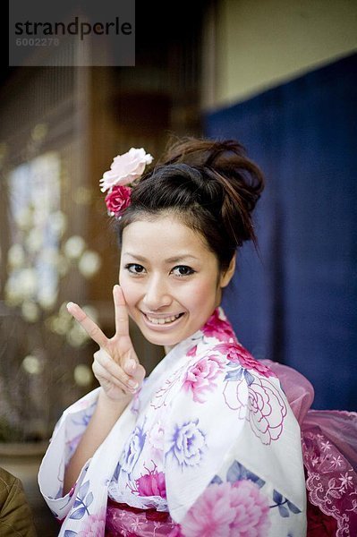 Ein Tourist-Verison von einer Geisha  Tokio  Japan  Asien