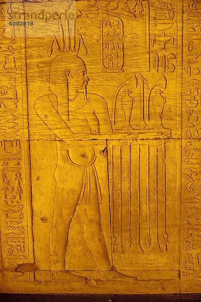 Wand Detail  Tempel von Kom Ombo  Kom Ombo  Ägypten  Nordafrika  Afrika