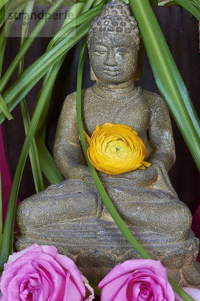 Kopf des Buddha Statue  Bangkok  Thailand  Südostasien  Asien