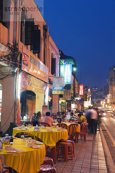 Restaurant im Freien  Chinatown  Kuala Lumpur  Malaysia  Südostasien  Asien