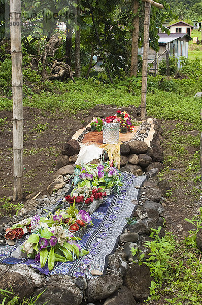 Traditionellen Begräbnisstätte Taveuni Island  Fiji  Südsee  Pazifik