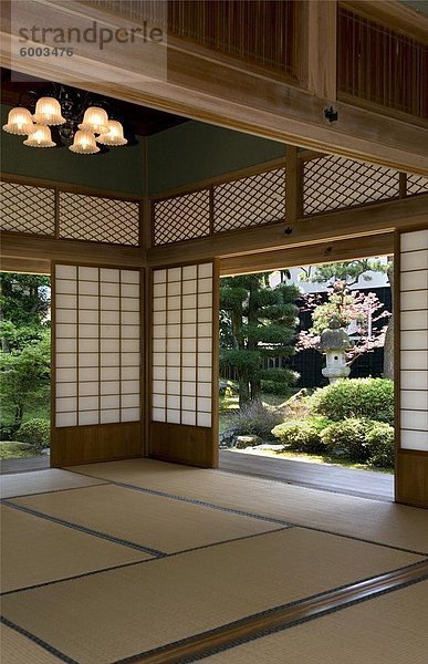 Wohnhaus Landschaft Garten Ansicht Asien Japan Samurai