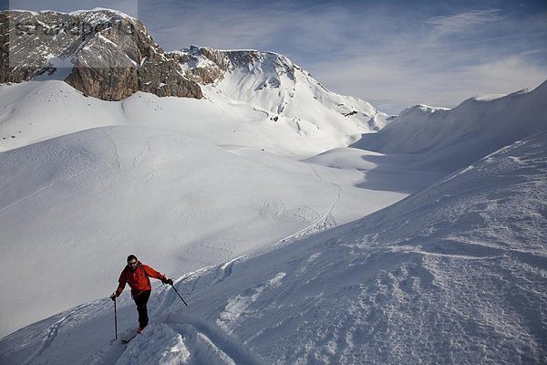 Skitouren Sie in den Dolomiten  Cortina d ' Ampezzo  Belluno  Italien  Europa