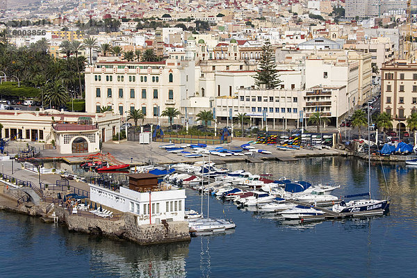 Hafen Bereich im Hafen von Melilla  Spanien  Spanish Nordafrika  Afrika