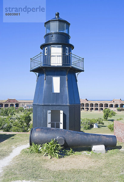 Leuchtturm  Fort Jefferson  Dry-Tortugas-Nationalpark  Florida  Vereinigte Staaten von Amerika  Nordamerika