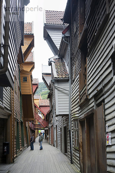 Europa Norwegen UNESCO-Welterbe Bergen Skandinavien