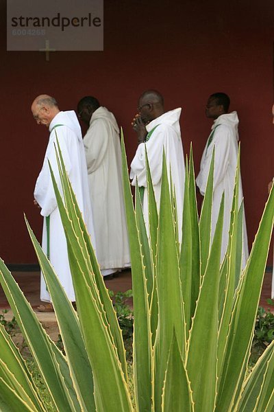 Mönche in der Abtei Keur Moussa Kloster  Keur Moussa  Senegal  Westafrika  Afrika