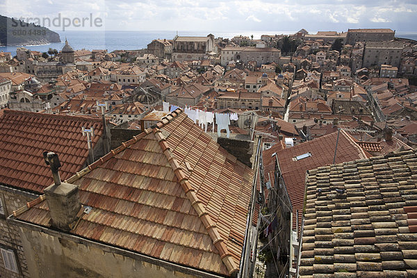 Old Town Dächer  UNESCO-Weltkulturerbe  Dubrovnik  Kroatien  Europa