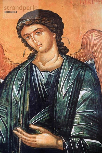Detail der Fresko in Aghios Andreas Kloster auf dem Berg Athos  Griechenland  Europa