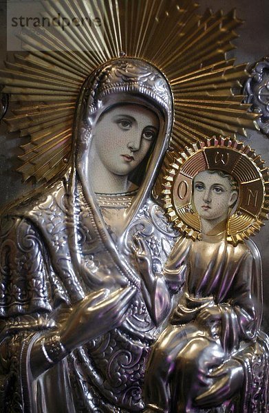 Die Jungfrau und Kind  Orthodoxe Kirche  Lyon  Rhone-Alpes  Frankreich  Europa