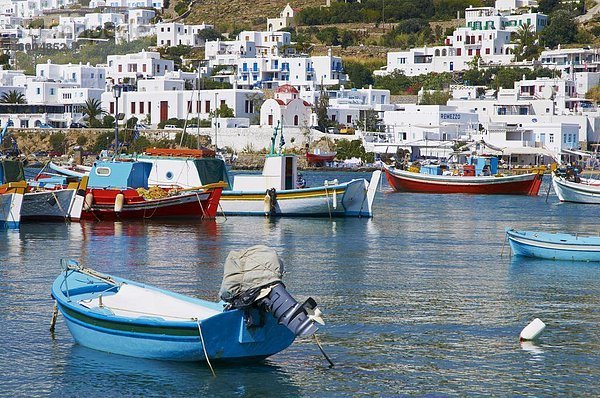 Europa Gebäude weiß Insel Kykladen Griechenland Griechische Inseln Mykonos