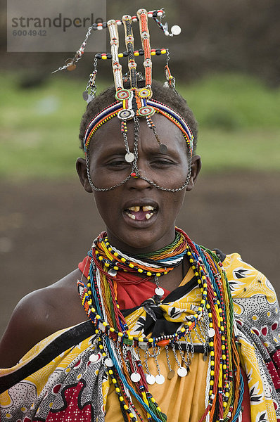 Masai Frau  Masai Mara  Kenia  Ostafrika  Afrika