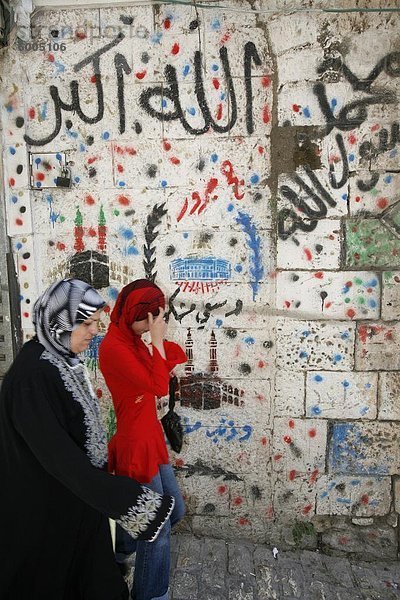 Palästinensische Frauen in der alten Stadt  Jerusalem  Israel  Naher Osten