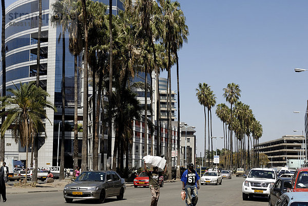 Stadtzentrum  Harare  Zimbabwe  Afrika