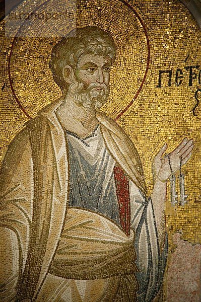 Mosaik von St. Peter  Kirche von St. Saviour in Chora  Istanbul  Türkei  Europa