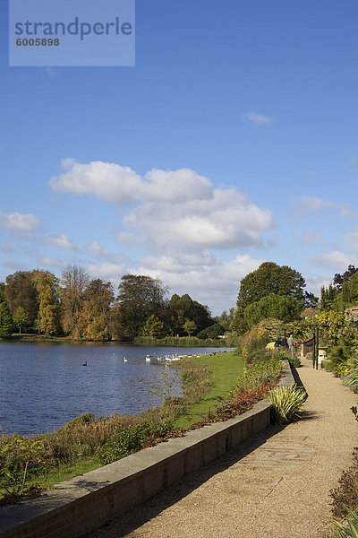 Der Park und die Gärten in Leeds Castle  Maidstone  Kent  England  Vereinigtes Königreich  Europa