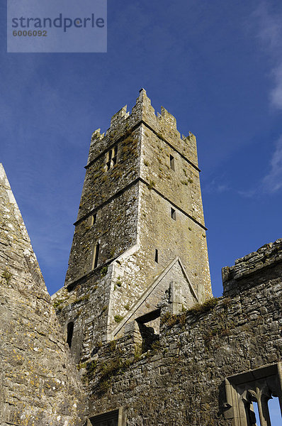 Ross Errilly Franziskaner Kloster in der Nähe von Headford  County Galway  Connacht  Republik Irland  Europa