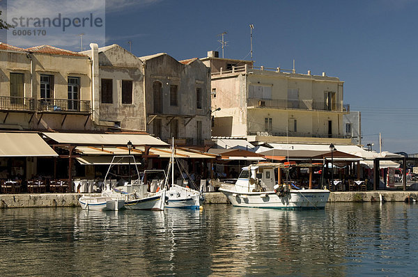 Alten venezianischen Hafen  Rethymno  Kreta  griechische Inseln  Griechenland  Europa