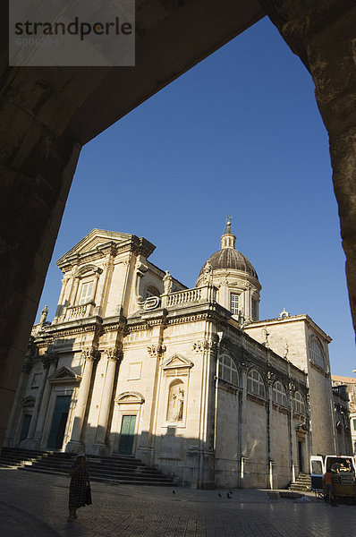 Kathedrale Mariä Himmelfahrt der Jungfrau Maria  Altstadt  Dubrovnik  UNESCO Weltkulturerbe  Dalmatien  Kroatien  Europa