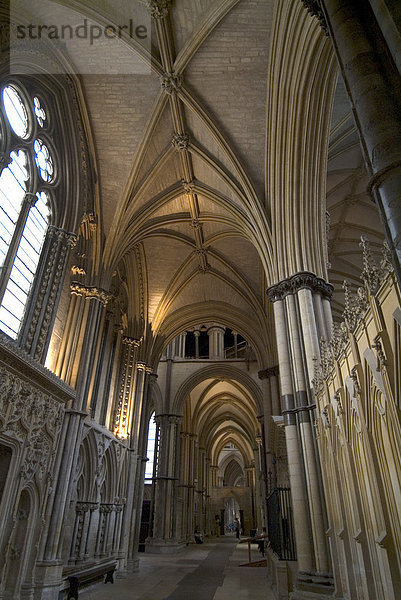 Innenraum  Kathedrale von Lincoln  Lincoln  Lincolnshire  England  Vereinigtes Königreich  Europa