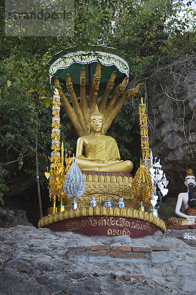 Buddha auf dem Berg Phu Si  Luang Prabang  Laos  Indochina  Südostasien  Asien