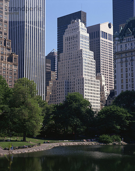 Gebäude Futter Central Park  Manhattan  New York City  Vereinigte Staaten von Amerika  Nordamerika