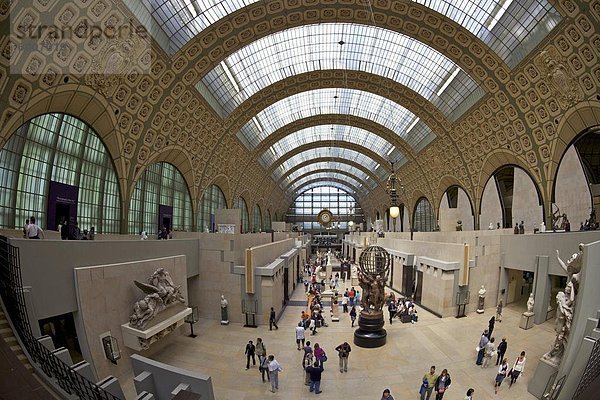 Große Halle des Musee d ' Orsay-Kunst-Galerie und Museum  Paris  Frankreich  Europa