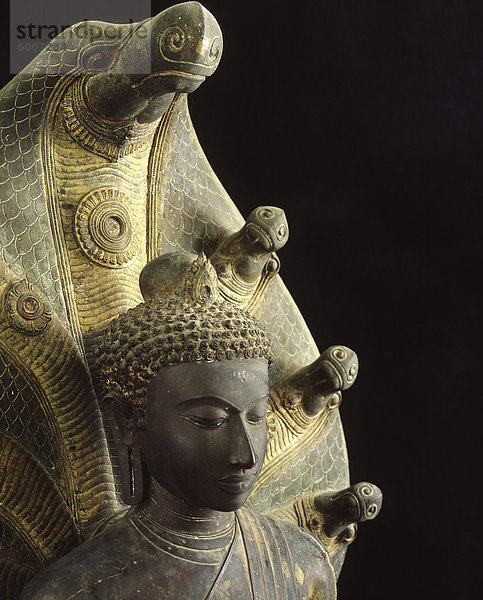 Der Buddha Grahi  das bemerkenswerteste Bild des Srivijaya-Zeit finden Sie unter Wat Wieng  Amphoe Chaiya  Nationalmuseum Bangkok  Bangkok  Thailand  Südostasien  Asien