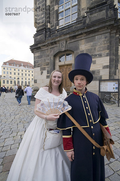 In der Nähe der Frauenkirke  Dresden  Sachsen  Deutschland  Europa