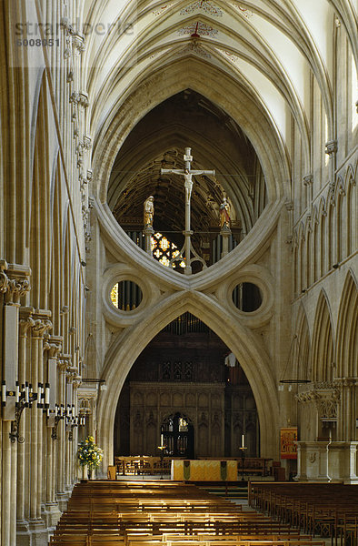 Schere Bogen in der Kathedrale von Wells  Somerset  England  Vereinigtes Königreich  Europa