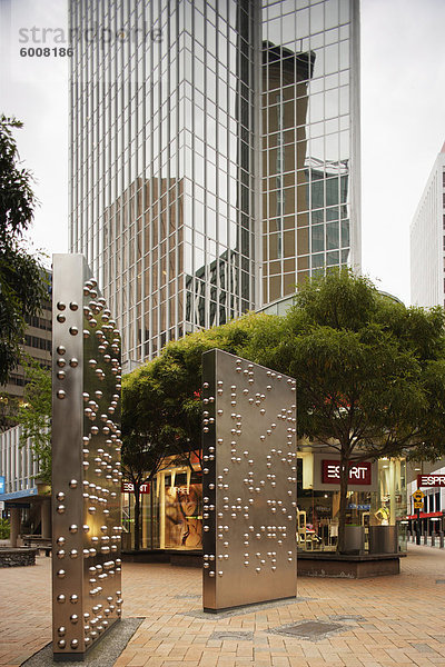 Moderne Skulptur  Lambton Quay  Wellington  Nordinsel  Neuseeland  Pazifik