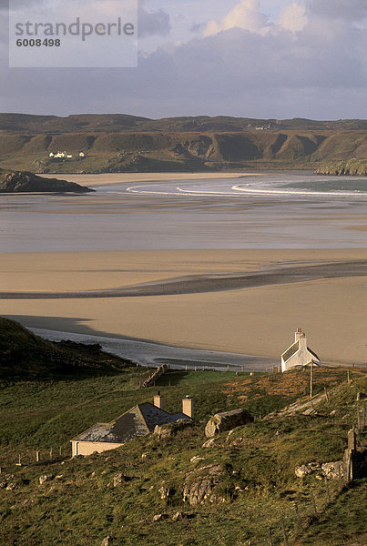 Uig Sande (BRR Chapadail) Gezeiten-Bereich  von nahe Timsgarry  Isle of Lewis  Äußere Hebriden  Schottland  Vereinigtes Königreich  Europa