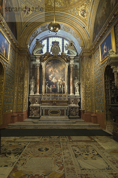 Innenraum der St. Johns Co-Kathedrale  Valletta  Malta  Europa