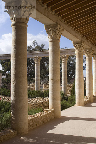 Rekonstruktion der House of Africa römische Villa  Museum  El Djem  Tunesien  Nordafrika  Afrika