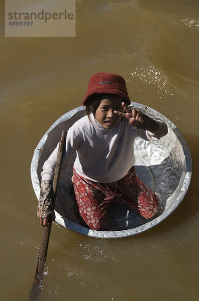 Tonle Sap See  vietnamesischen Boat People  in der Nähe von Siem Reap  Kambodscha  Indochina  Südostasien  Asien