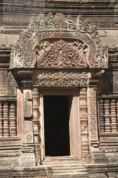 Banteay Srei Hindu-Tempel  in der Nähe von Angkor  UNESCO Weltkulturerbe  Siem Reap  Kambodscha  Indochina  Südostasien  Asien