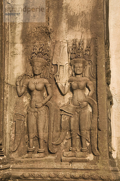 Angkor Wat Tempel  12. Jahrhundert  Khmer  Angkor  UNESCO Weltkulturerbe  Siem Reap  Kambodscha  Indochina  Südostasien  Asien