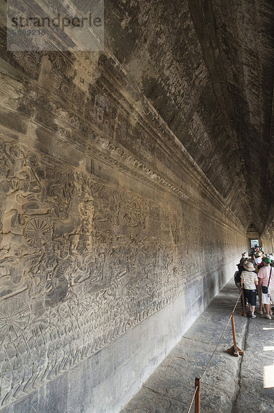 Angkor Wat Tempel  12. Jahrhundert  Khmer  Angkor  UNESCO Weltkulturerbe  Siem Reap  Kambodscha  Indochina  Südostasien  Asien