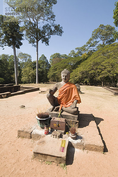 Leprakranke König Terrasse  Angkor Thom  Angkor  UNESCO Weltkulturerbe  Siem ernten  Kambodscha  Indochina  Südostasien  Asien