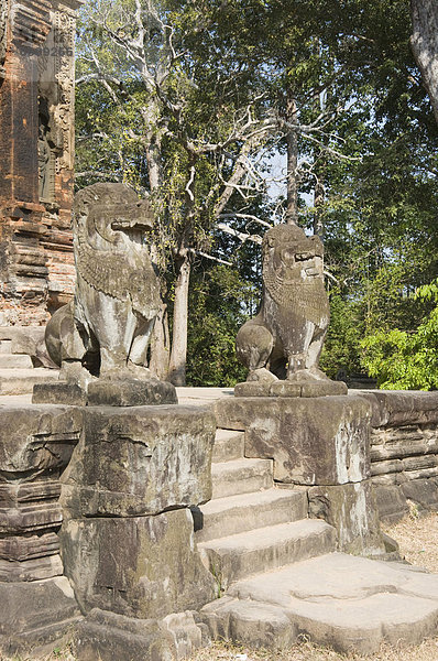 Preah Ko Tempel  AD879  Roluos Gruppe  in der Nähe von Angkor  UNESCO Weltkulturerbe  Siem Reap  Kambodscha  Indochina  Südostasien  Asien