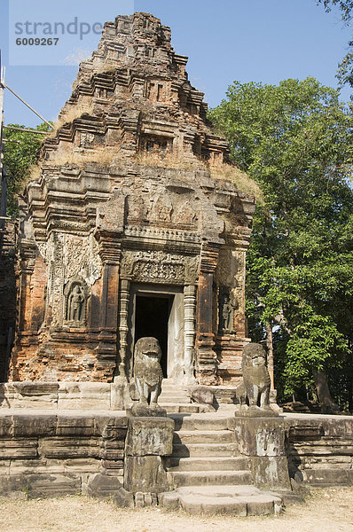 Preah Ko Tempel  AD879  Roluos Gruppe  in der Nähe von Angkor  UNESCO Weltkulturerbe  Siem Reap  Kambodscha  Indochina  Südostasien  Asien