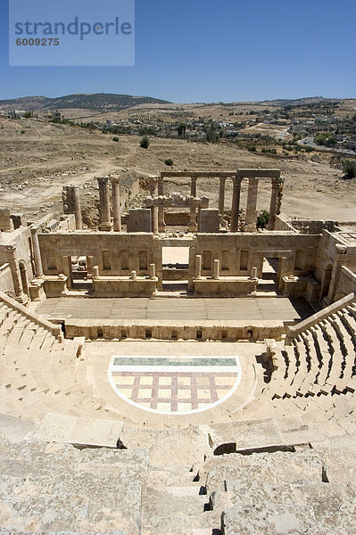 North Theater  römische Stadt  Jerash  Jordan  Naher Osten