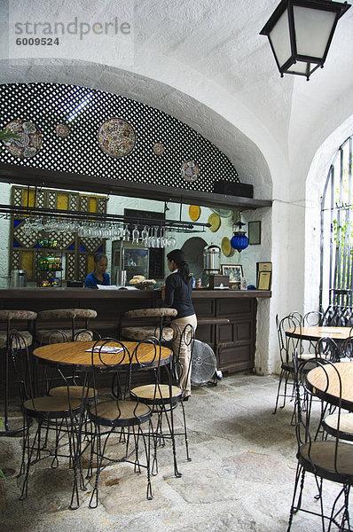 Hof-Café  Intramuros Spanish Colonial District  Manila  Philippinen  Südostasien  Asien