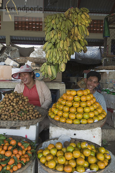 Markt in Kompong Thom  Kambodscha  Indochina  Südostasien  Asien