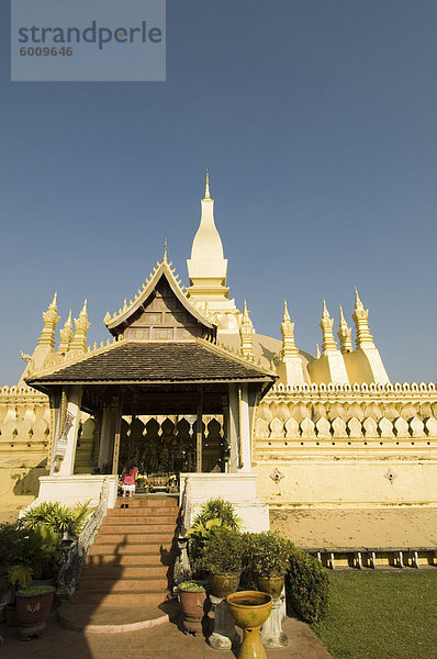 Pha  die Luang  Vientiane  Laos  Indochina  Südostasien  Asien