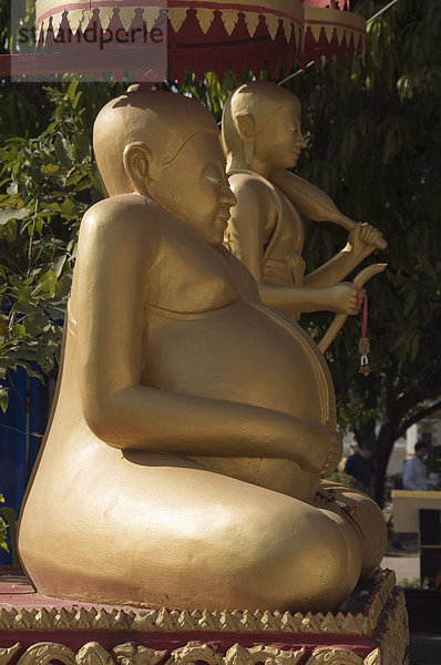 Fett Buddha  Wat Si Saket  Vientiane  Laos  Indochina  Südostasien  Asien