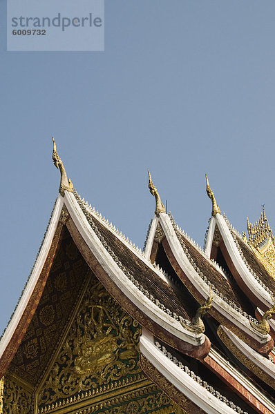 stehend Wohnhaus Palast Schloß Schlösser Statue Südostasien Vietnam Asien Buddha Laos Luang Prabang neu Messehalle