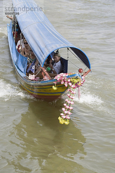 Boote auf dem Chao Phraya River  Bangkok  Thailand  Südostasien  Asien