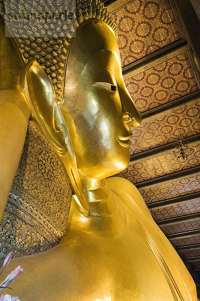 Liegender Buddha  Wat Pho  Bangkok  Thailand  Südostasien  Asien