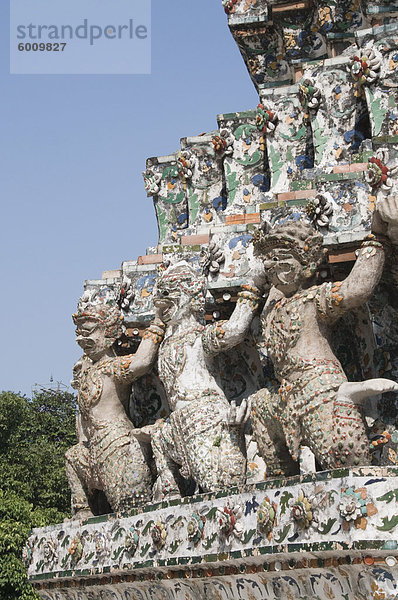 Wat Arun (Tempel der Morgenröte)  Bangkok  Thailand  Südostasien  Asien